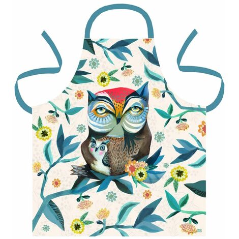 Tablier en coton décoré The Owl and Owlet par Allen (1/2)