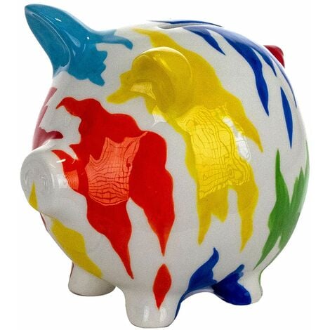 Tirelire cochon pop multicolore