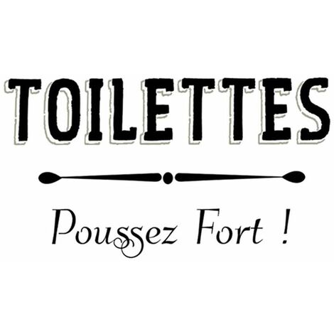 Sticker décoratif de porte TOILETTES