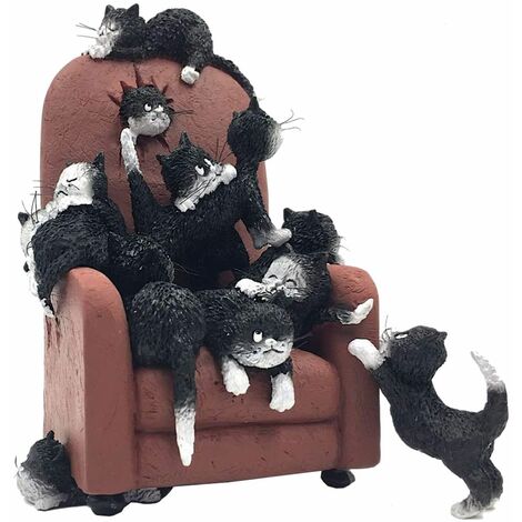 Figurine La Surprise Par Dubout – Chat Noir En Résine – Parastone
