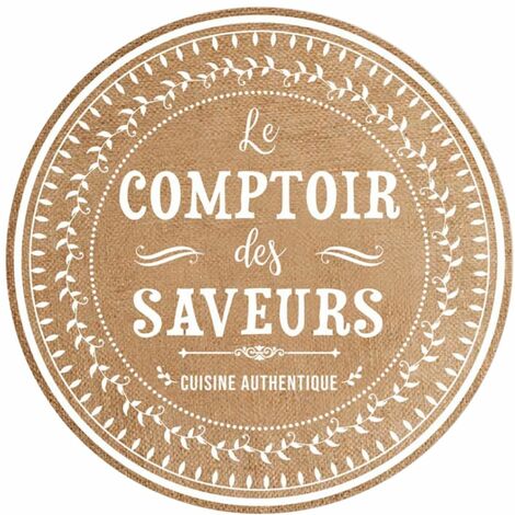Set de table rond en toile de jute SAVEURS