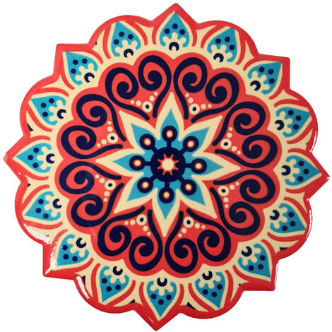 Set de 2 sous-verres mandala en céramique