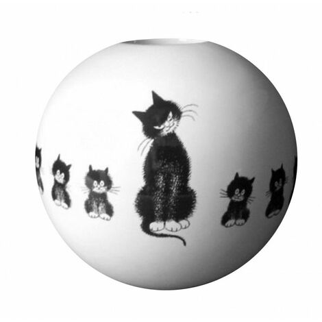 Vase L'alignement en céramique rond Chats par Dubout (1/2)