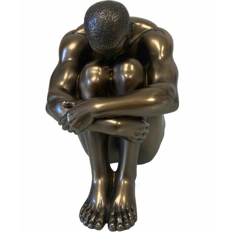 Figurine Véronèse Body Talk en résine - Homme assis 11 cm