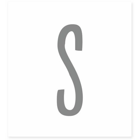 Sticker de décoration murale Lettre S - Gris (1/2)