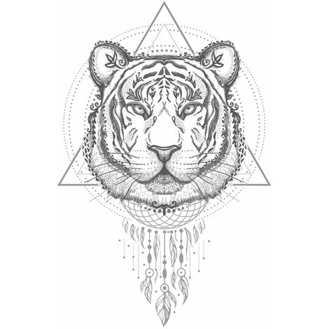 BOHO TIGRE Décoration adhésive murale (1/2)