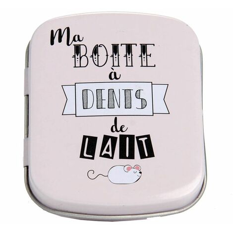 Boite à dents de lait Rose en métal (1/2)