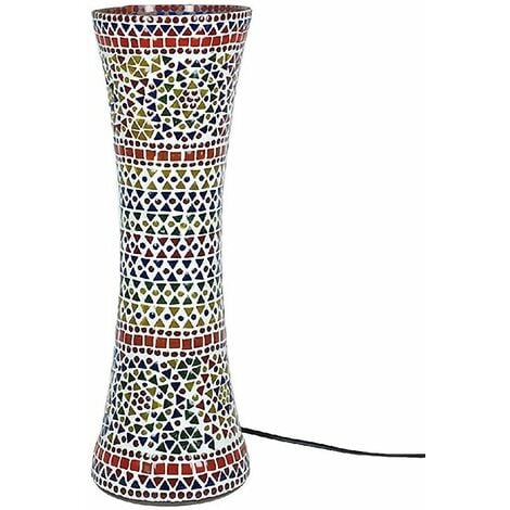 Lampe en verre ethnique multicolore