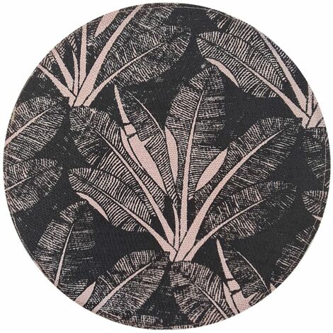 Set de table rond Tropical Noir