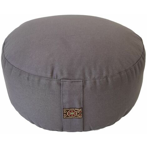 Coussin de Méditation gris coton BIO (1/3)