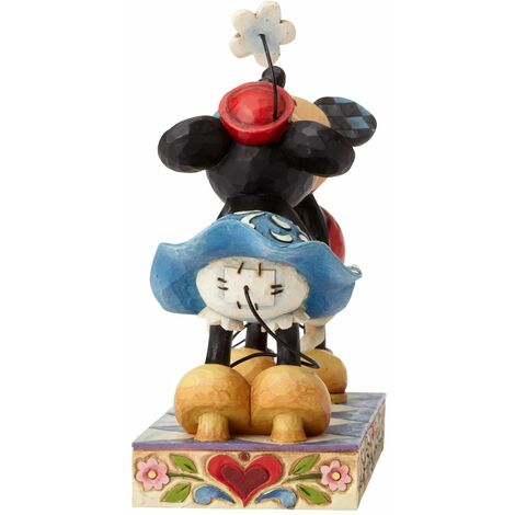 Statue Mickey et Minnie s'embrassant Cabine 15Cm