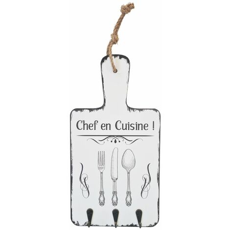 Patère 3 crochets à torchons - Le Chef (1/2)