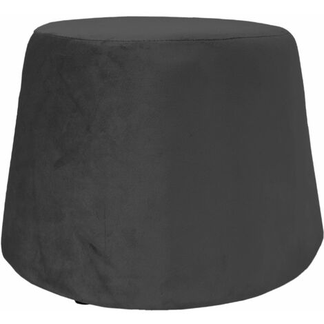 Pouf recouvert de velours noir 31.5 x 34 x 46.5 cm (1/3)