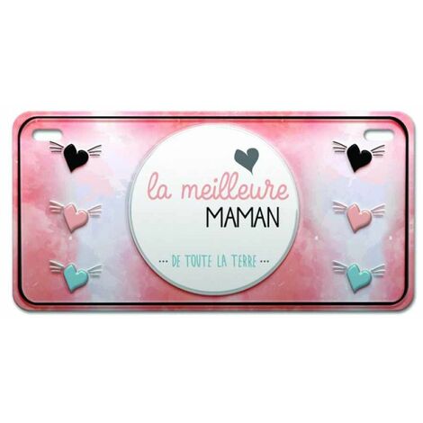 Magnet La Meilleure Maman de toute la terre en Métal (1/2)