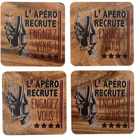 4 sous verres L'Apéro recrute (1/2)