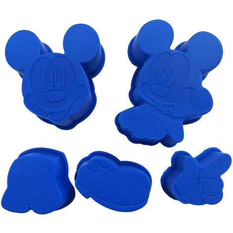 5 Petits moules souples Mickey MODELE BLEU (1/2)