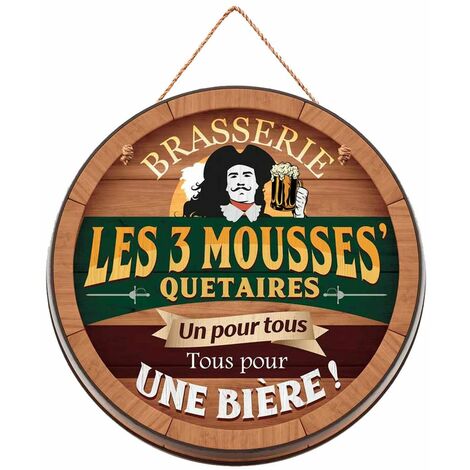 Plaque déco en bois - BRASSERIE MOUSSES (1/2)