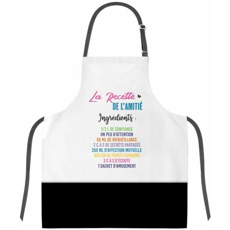 Tablier adulte à nouer - Recette de l'amitié (1/2)