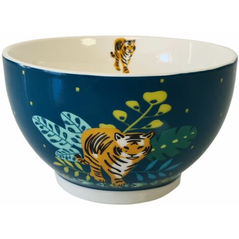 Bol bleu en Porcelaine TIGER 480 ml (1/2)