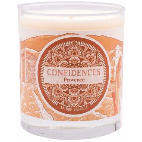 Bougie parfumée ambre vanille fabriquée en provence 180 g (1/3)