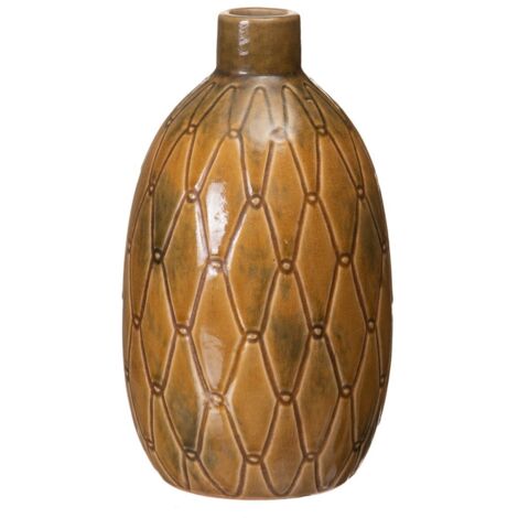 Grand Vase moutarde patiné (1/4)