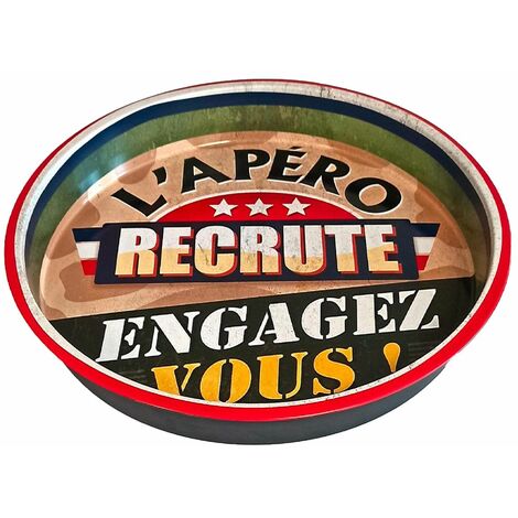 Plateau métallique L'APERO RECRUTE (1/3)