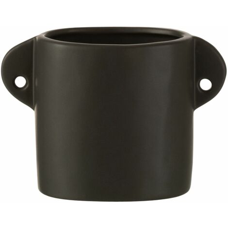Cache pot en céramique Noire (1/2)