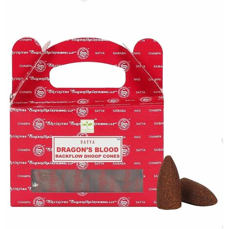 24 cônes d'Encens Dragon's Blood à refoulement Nag Champa (1/2)