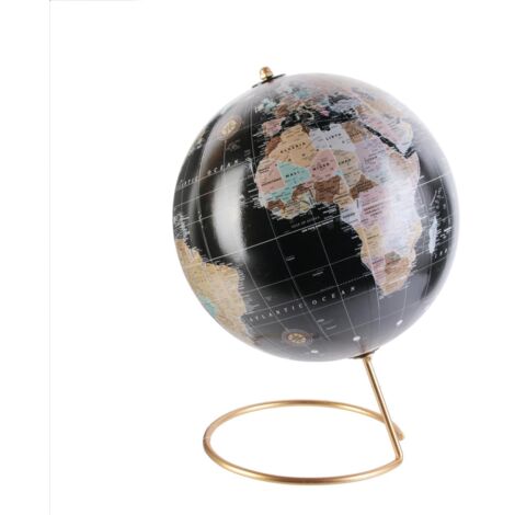Globe Terrestre Noir et Or