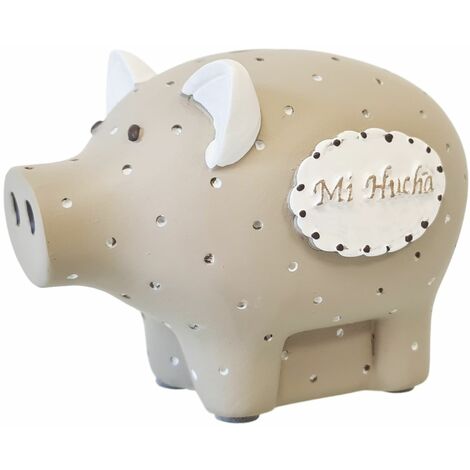 Petite tirelire Cochon Taupe - Mi Hucha (1/2)