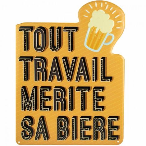 Plaque décorative métallique - Tout travail (1/2)