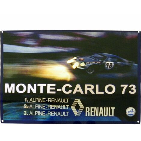 Plaque Métal Publicitaire Vintage  Renault 4 CV