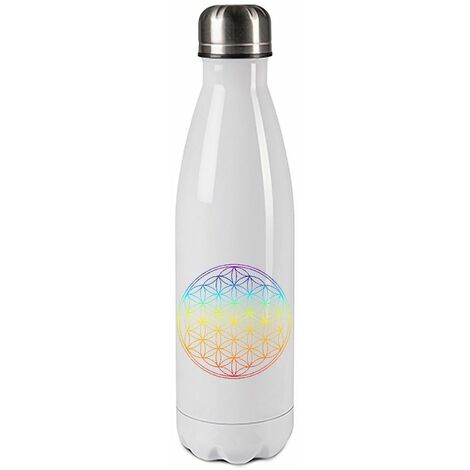 Bouteille isotherme en inox - Fleur de vie by Cbkreation