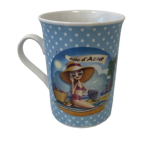 Tasse en céramique J'aime la côte d'Azur (1/2)