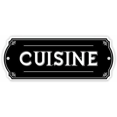 Plaque de porte en relief en métal 19 cm – Décoration cuisine – Design unique pour personnaliser vos espaces – Hauteur 7.5 cm (1/2)