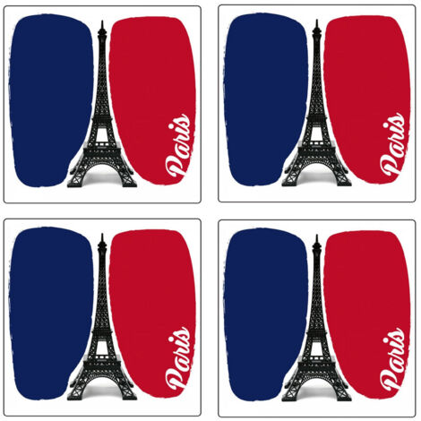 Set de 4 dessous de verres carrés Paris by Cbkreation