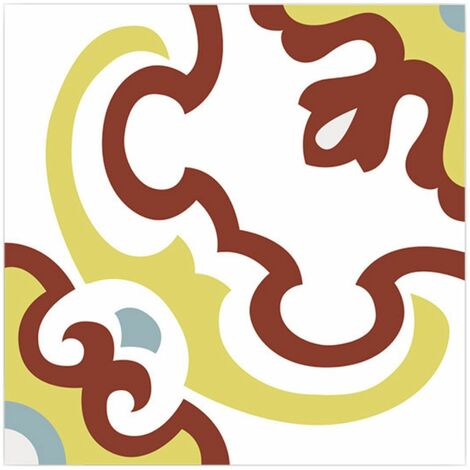 Lot De 6 Stickers Muraux Effet Carreaux De Ciment 15x15 Cm – SUD TRADING CD3704