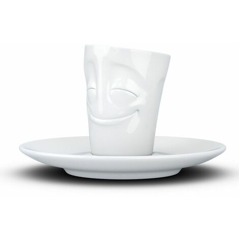 Tasse et sous tasse expresso en Porcelaine Tassen - Heureux