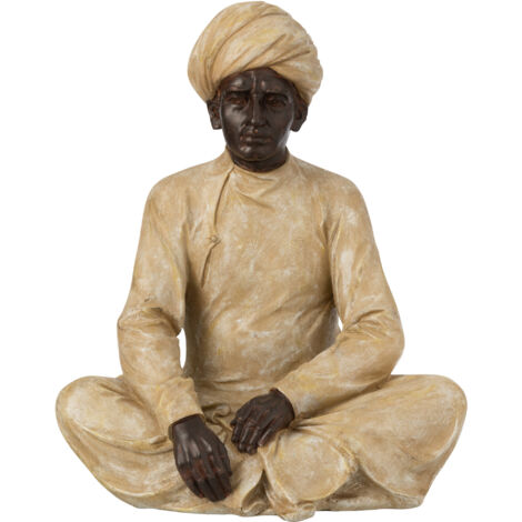 Décoration homme indien assis en résine (1/3)
