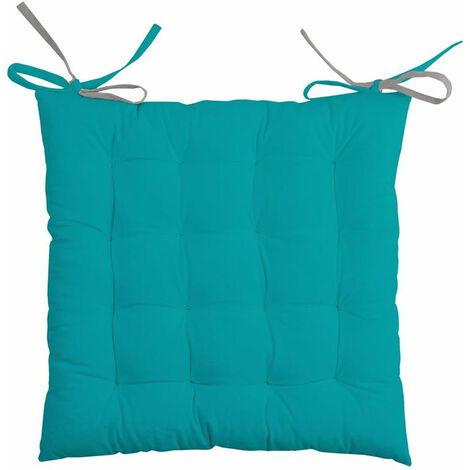 Coussin de chaise réversible 40 cm céladon et gris (1/3)