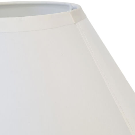Abat-jour Beige 22 Cm - En Polyester Et Métal, Hauteur 14.5 Cm