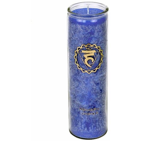 Bougie en stearine 100 heures chakra 5 (1/2)