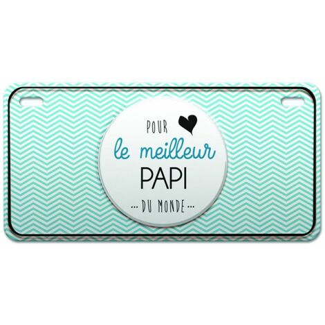 Magnet Pour le meilleur Papi du monde en Métal (1/2)