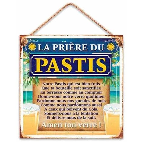 Plaque métallique Pastis 20 cm