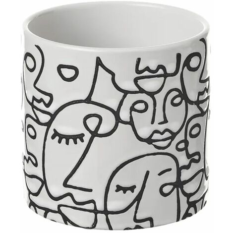 Petit cache pot Arty en céramique blanche (1/3)