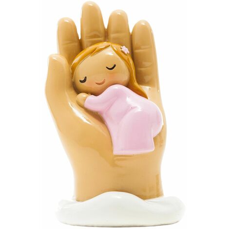 Statuette Ange Gardien ENESCO, 6 Cm, Rose, Porcelaine, Neuve Sous Emballage