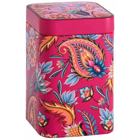 Boite métallique Fireflower rose pour le thé Contenance 100 grs (1/2)