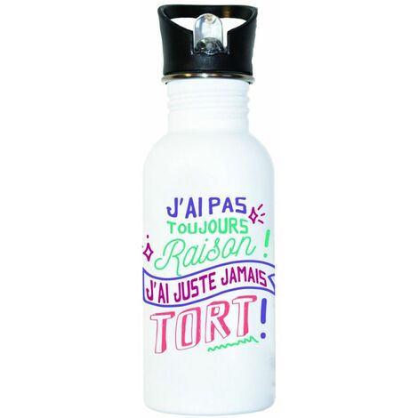 Gourde en Aluminium - Jamais tort - 500 ml (1/2)