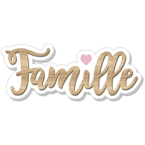 Décoration murale en bois FAMILLE (1/2)