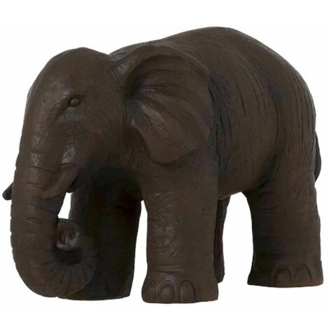 Grande statue en résine éléphant marron